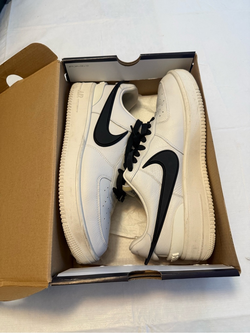 Nike Air Force 1 and AMBUSH Collab 🔥 Low-Top Sneakers in White with Black Swoosh